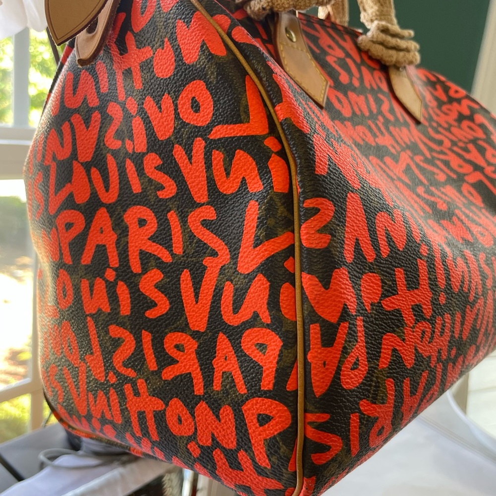 SOLD 💵Louis Vuitton Steven Sprouse Graffiti Orange Speedy 30 - Picture 4 of 14